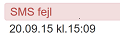 SMS fejl